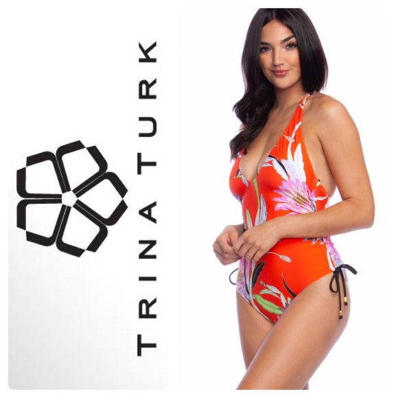trina turk fiji floral one piece